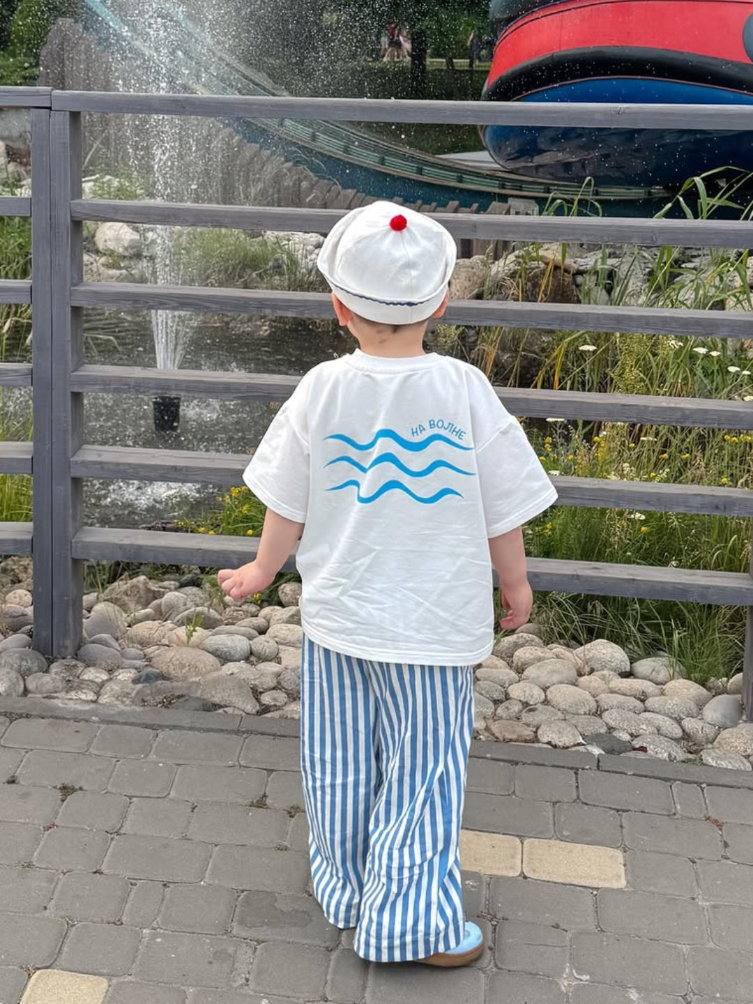 Cloud White Stripe Set