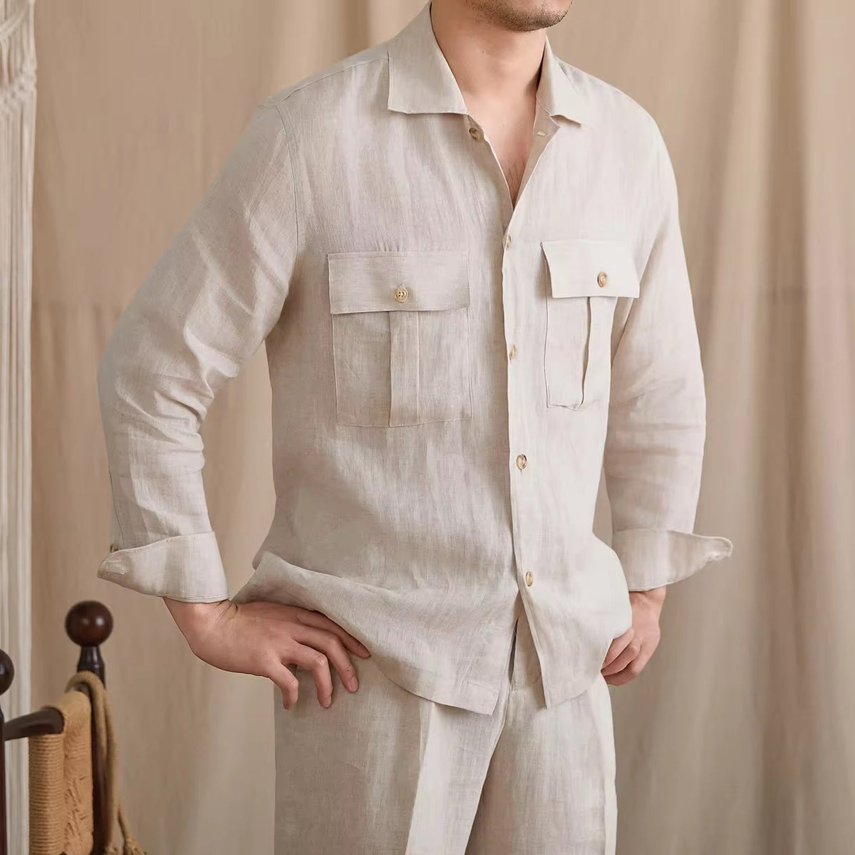 Old Money Double Pocket Linen Set