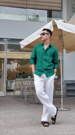 Richmond Signature Linen Set Mint & White