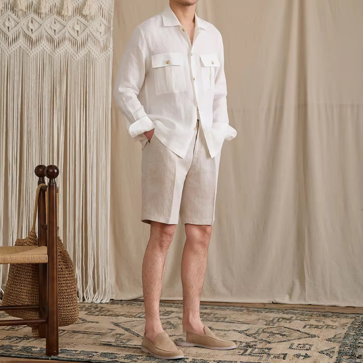 Old Money Double Pocket Linen Set