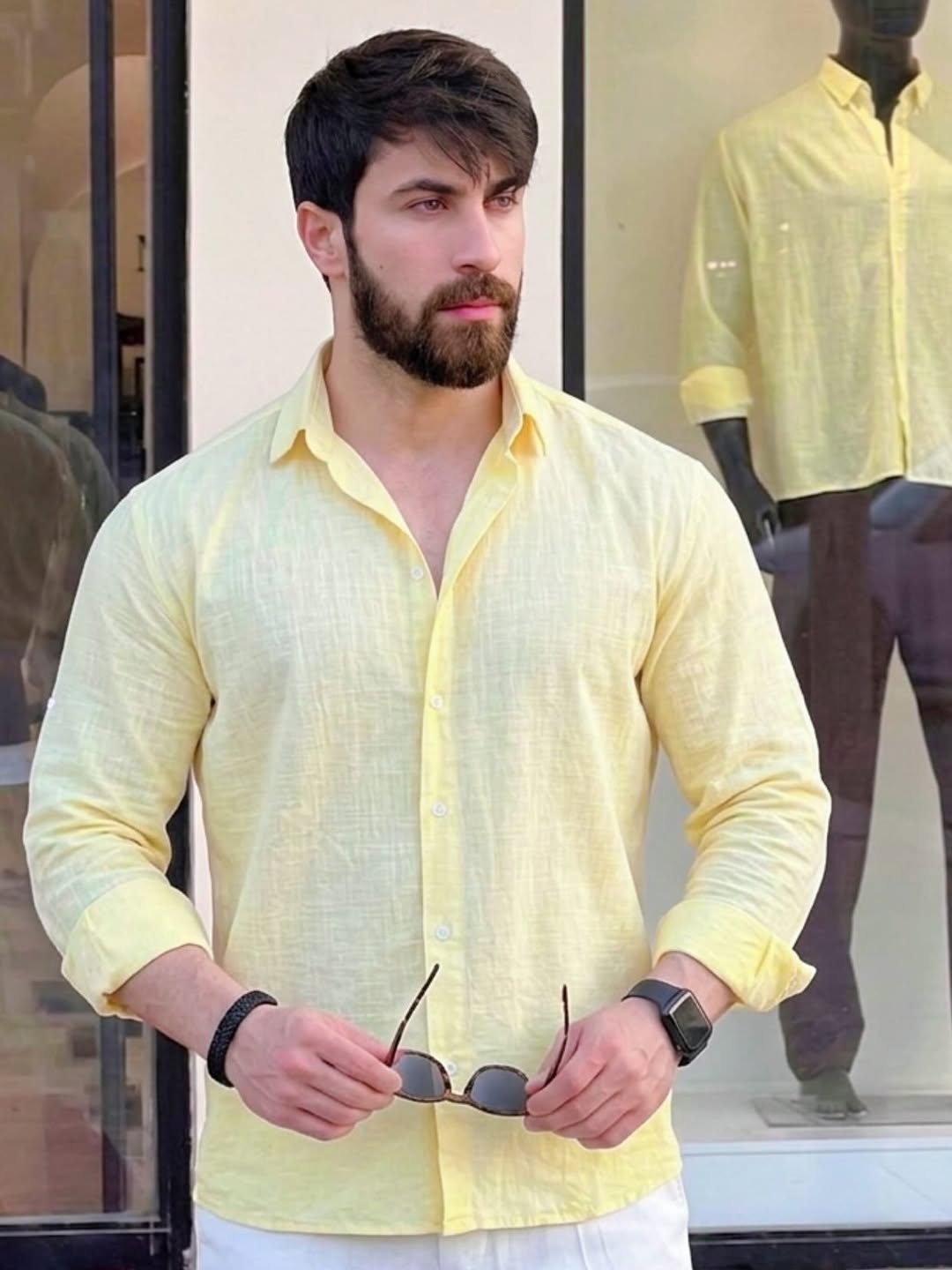 Coral Aura Linen Shirt
