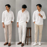 Linen Relaxed Stylish half-button Shirt