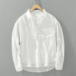 Linen Relaxed Stylish half-button Shirt