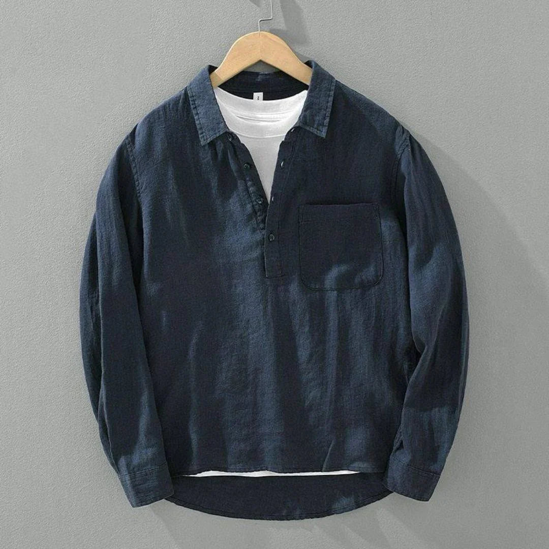 Linen Relaxed Fit Kurta Shirt