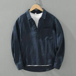 Linen Relaxed Stylish half-button Shirt