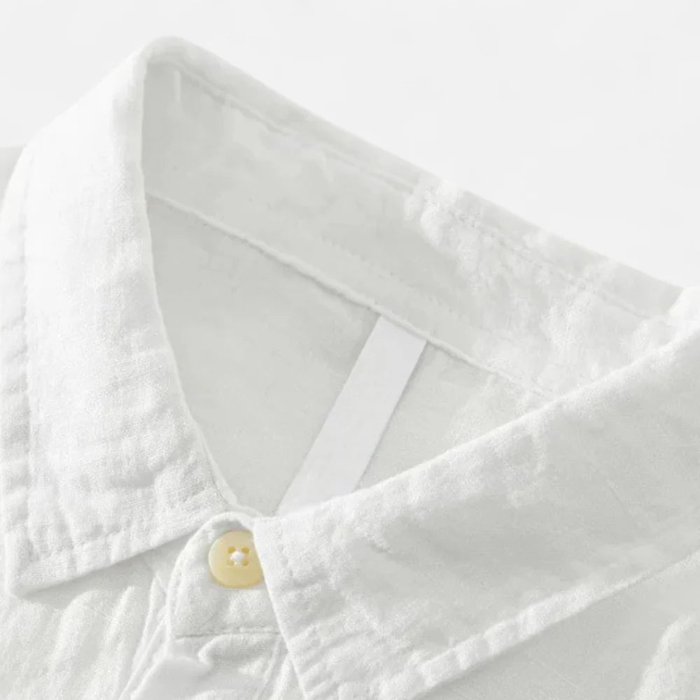Linen Relaxed Stylish half-button Shirt