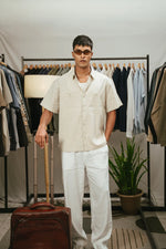 The Oversized Half Sleeve Linen Shirt