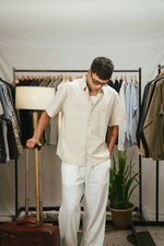The Oversized Half Sleeve Linen Shirt