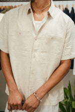 The Oversized Half Sleeve Linen Shirt