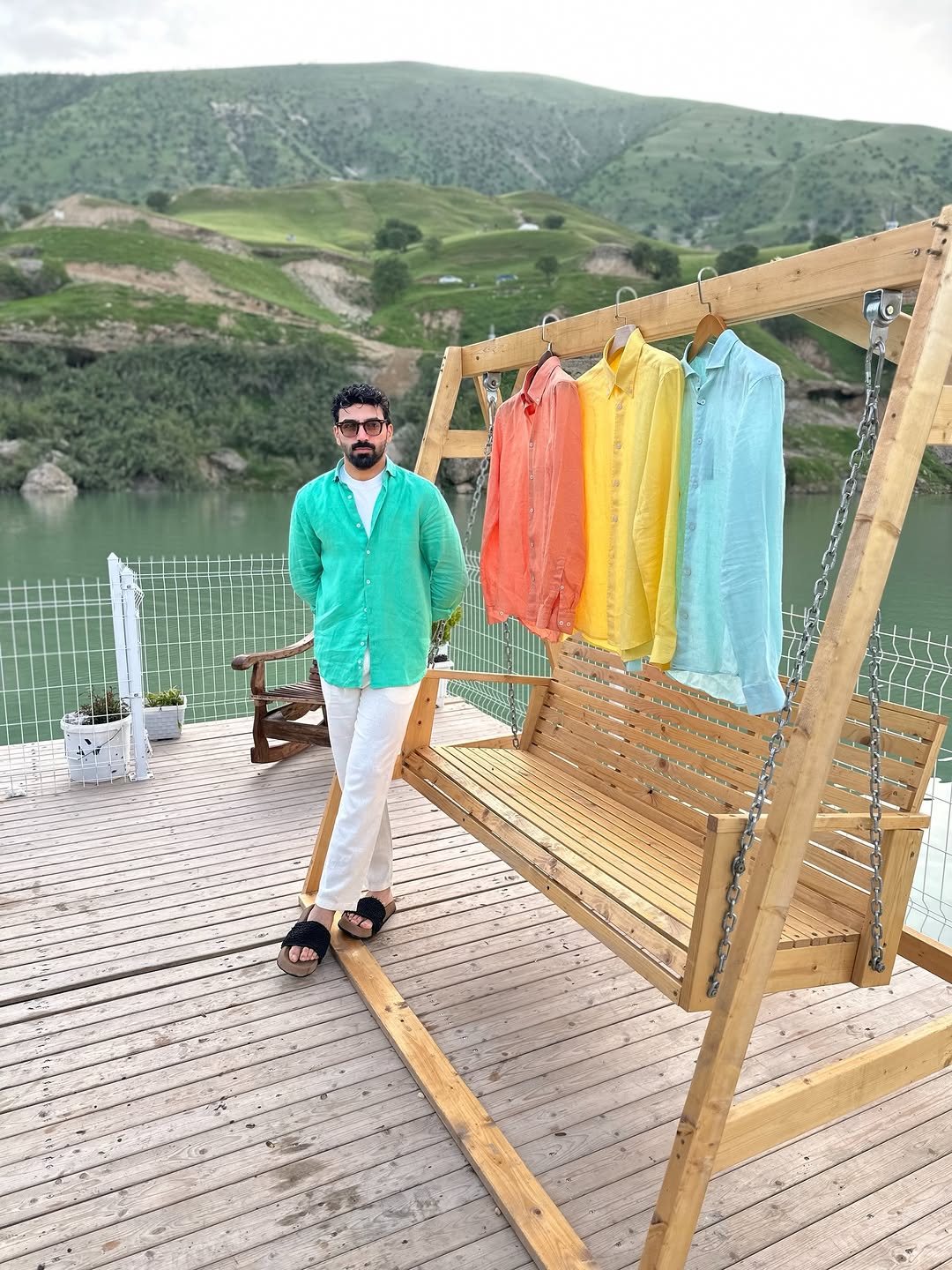 Coral Aura Linen Shirt