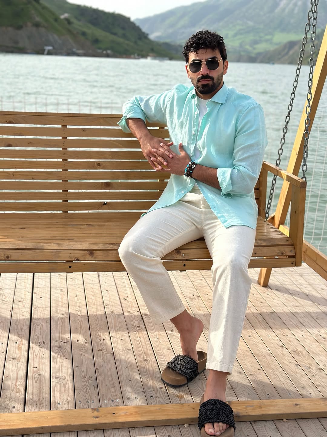 Coral Aura Linen Shirt