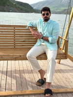 Coral Aura Linen Shirt