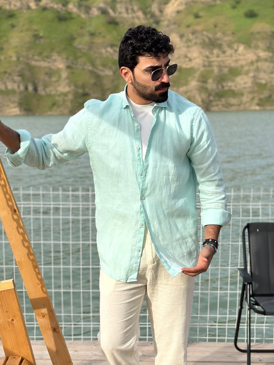 Coral Aura Linen Shirt