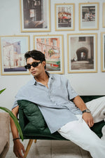 The Oversized Half Sleeve Linen Shirt