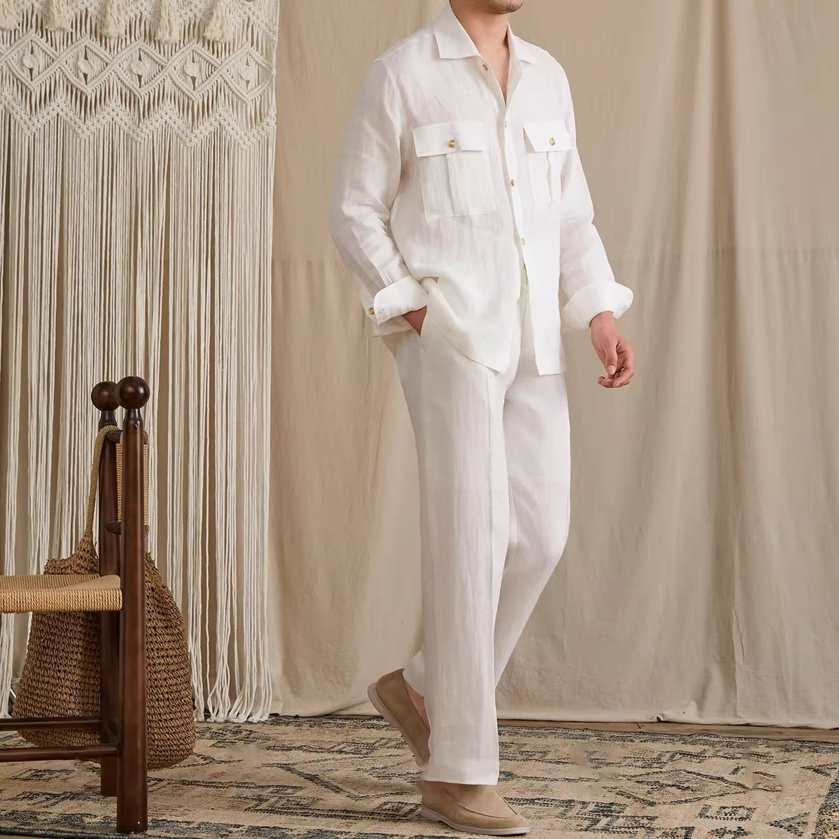 Old Money Double Pocket Linen Set
