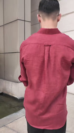 Richmond Signature Linen Set Maroon & Black