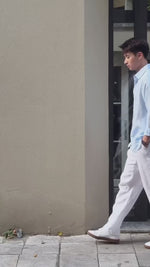 Richmond Signature Linen Set Sky & White